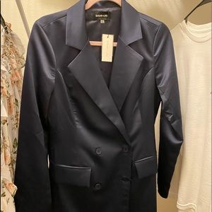 Navy blue coat dress